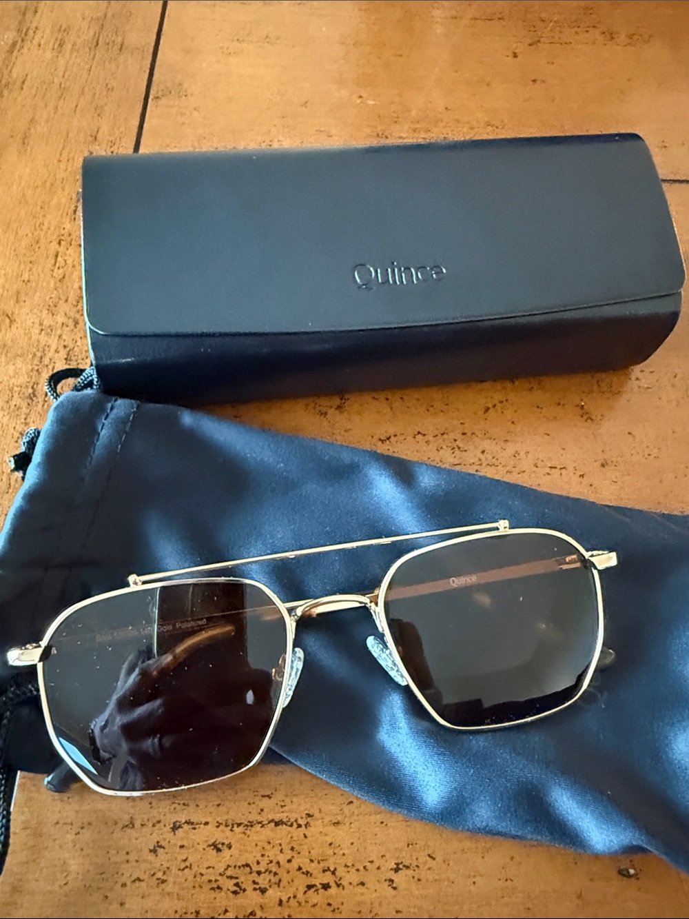 NWOT Quince Baja Gold Frame Sunglasses with Brown Lenses